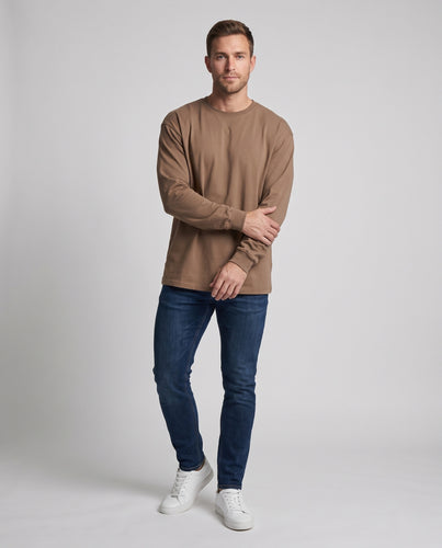 Herren Bequemes Langarmshirt Nord Taschen