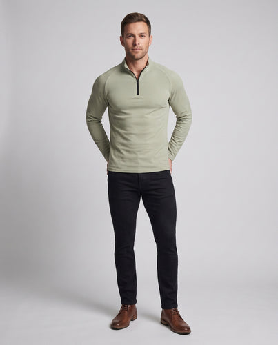 Herren Thermisches Langarm-Halbzip-Funktionsshirt mit wärmender Fleece-Innenlage Nord Taschen
