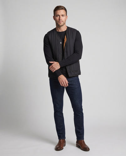 Herren Thermo‑Weste mit weichem Teddyfutter, Knopfleiste und aufgesetzten Taschen Nord Taschen