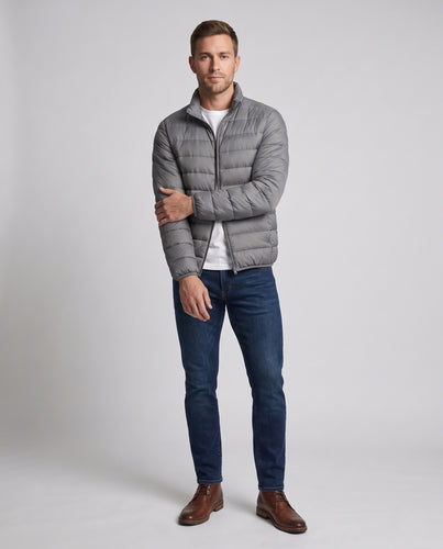 Herren Ultraleichte Kompressions‑Steppjacke mit Stehkragen und Packfunktion Nord Taschen