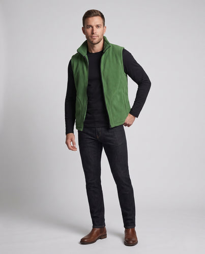 Herren Warme Thermo-Fleeceweste mit Sherpa-Innenfutter, Stehkragen und verdeckten Eingrifftaschen Nord Taschen