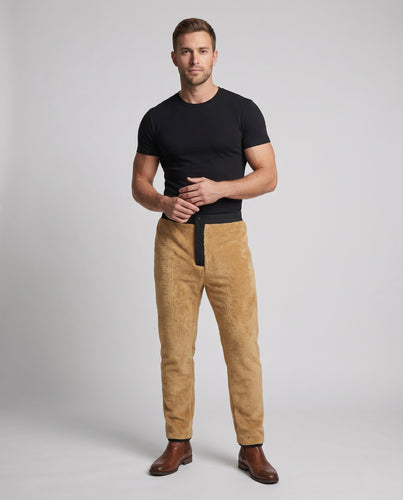 Herren Wasserabweisende Thermohose mit durchgehendem Teddyfleece‑Futter und geradem Schnitt Nord Taschen