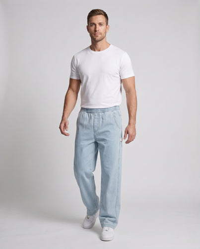 Herren Weitgeschnittene Denim-Hose mit lässigem Schnitt Nord Taschen