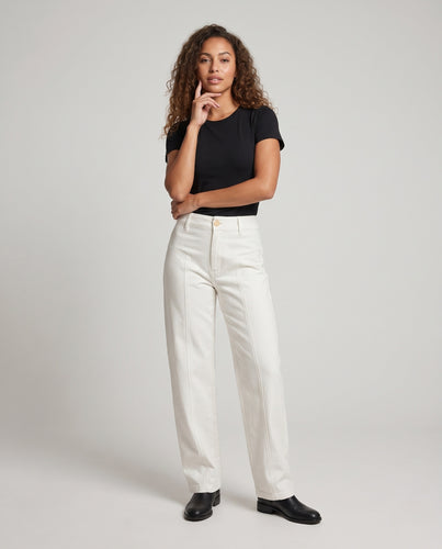 Damen Hochmodern geschnittene Stoffhose Nord Taschen