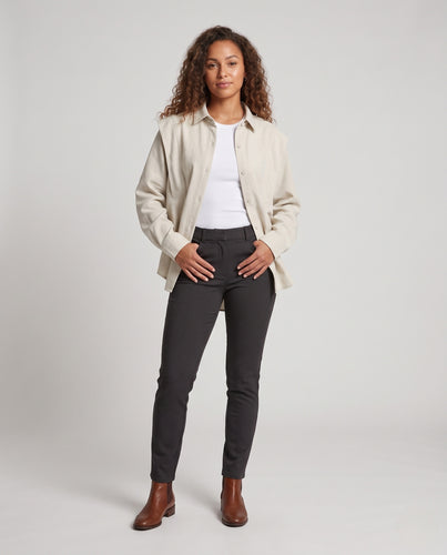 Damen Lässige Oversized Hemdbluse Nord Taschen