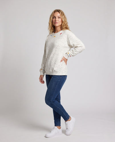 Damen Lässiges und modernes Sweatshirt mit bunten Akzenten Nord Taschen