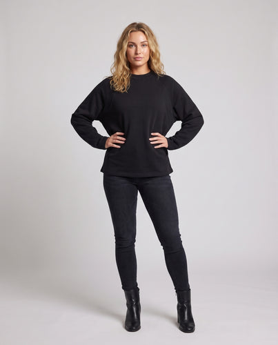 Damen Leichter Oversized Sweatshirt Nord Taschen