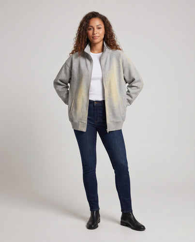 Damen Modische Freizeitjacke mit hohem Kragen und Reißverschluss Nord Taschen