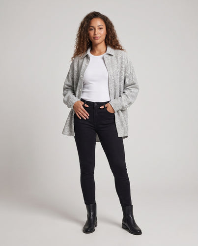 Damen Modische Overshirt mit grafischem Muster Nord Taschen