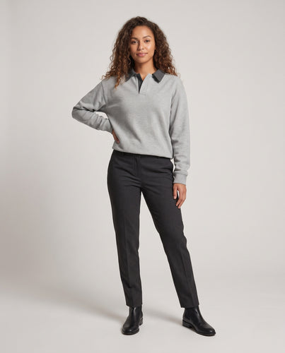 Damen Sportliches Langarm-Shirt mit Stehkragen Nord Taschen