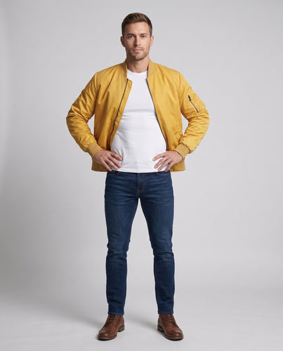 Herren gepolsterte Thermo-Bomberjacke mit Ärmeltasche und elastischen Bündchen Nord Taschen