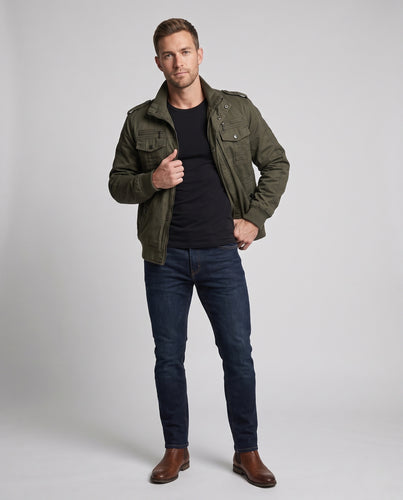 Herren Thermo-Utility-Blouson aus robustem Canvas mit Sherpa-Innenfutter Nord Taschen