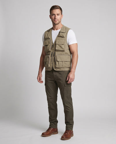Herren Multifunktionale Angler- und Foto-Utility-Weste mit zahlreichen Taschen Nord Taschen
