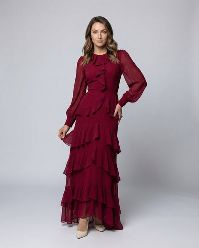 Maxikleid Sommer Damen Chiffon
