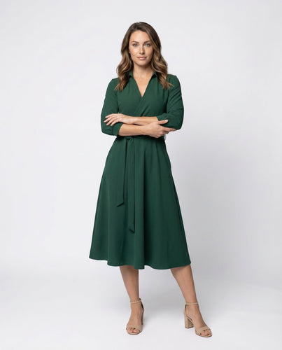 Freizeitkleid Damen Wickel Blusenkleid - Vittorelli