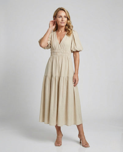 Maxikleid Damen Hemdblusen Stil