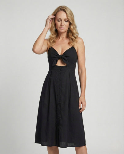 Freizeitkleid Damen Midikleid Knoten