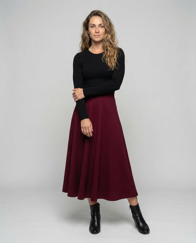 Maxirock Damen Crepe A-Linie