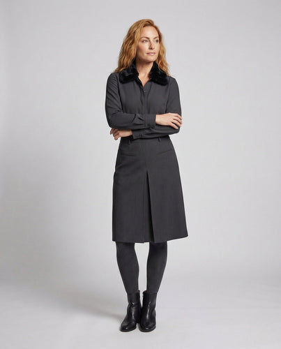 Damen Wollrock Knielang A-Linie