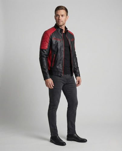Herren Neo Moto Blouson mit Stehkragen & Zipper
