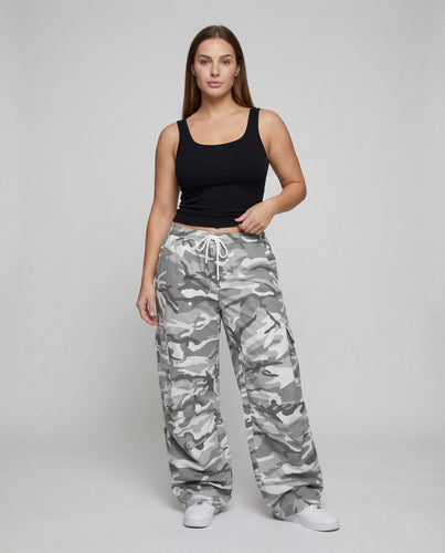Damen Cargo Hose Extraweit Taschen Avellé