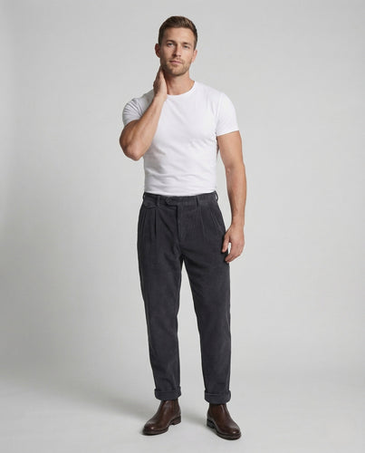Herren Cordhose Bundfalten