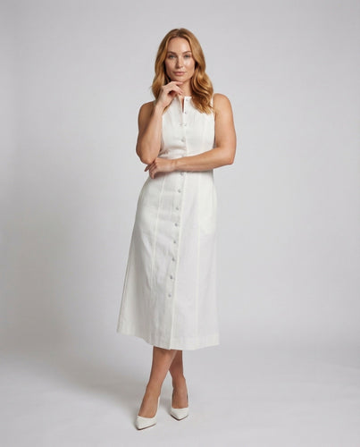 Damen Midikleid Schlitz Tailliert