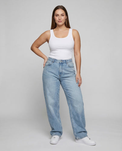 Damen Baggy Jeans High Waist