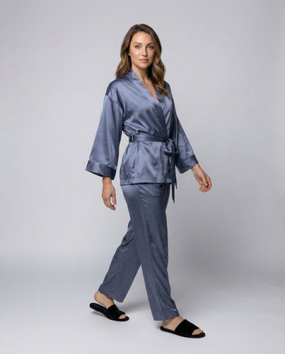 Damen Satin Pyjama Set