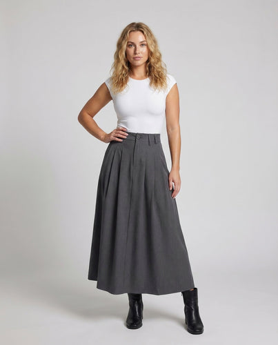 Damen Maxirock A Linie High Waist