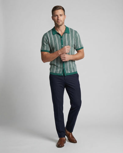 Herren Poloshirt Strick