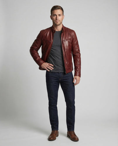 Herren Bikerjacke