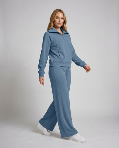 Damen Sweatpullover-Set Palazzohose