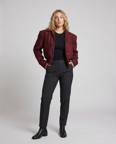 Unisex Kastige Kurzjacke Schulterpartie