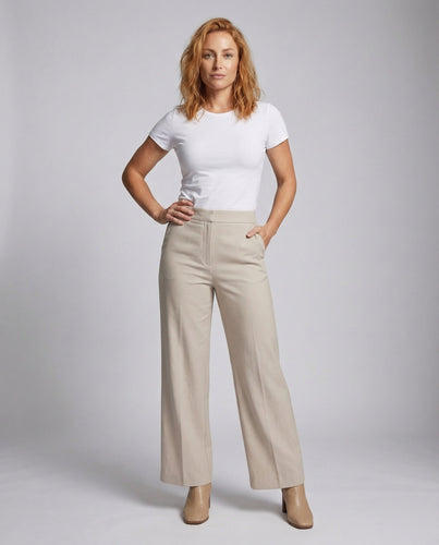 Damen Minimalistische Anzughose Schlitzdetail