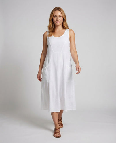 Damen Swing-Kaftankleid Großzügige Seitentaschen