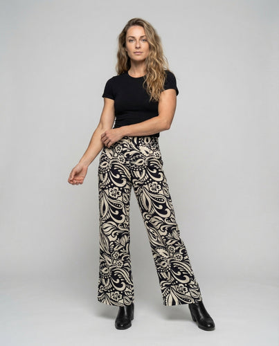 Damen Culotte-Hose Viskose-Jersey Weites Bein
