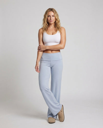 Damen Relax-Palazzohose Breiter Umschlagbund
