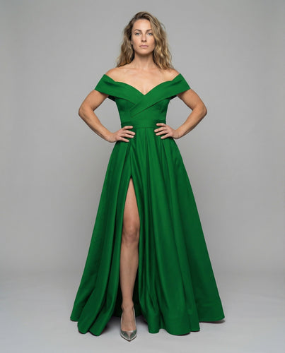 Damen elegante Ballrobe mit Tellerfaltenrock