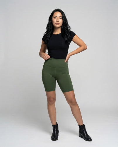 Damen Radlerhose mit formender Bauchzone