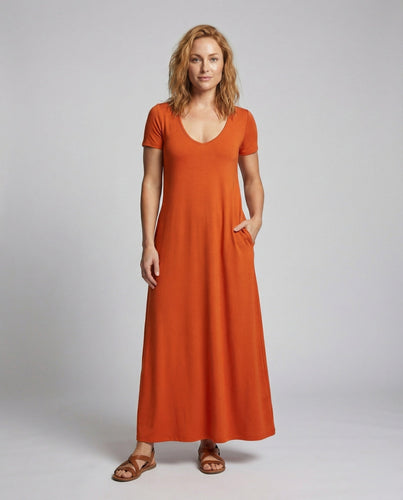 Damen Fließende A-Linie Maxikleid