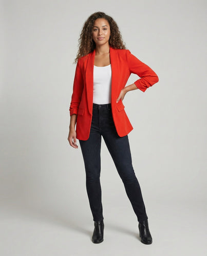 Damen Unbeschwerte Offene Langblazer