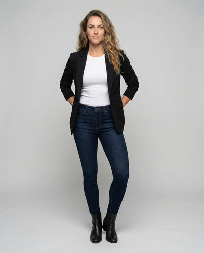 Damen Formelle Reverskragen Longblazer