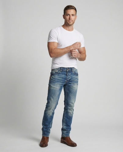 Herren Dezente Abnutzungsoptik Jeans - Arvani