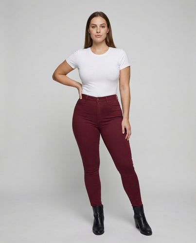 Damen elastische Jeggings im Denim-Look