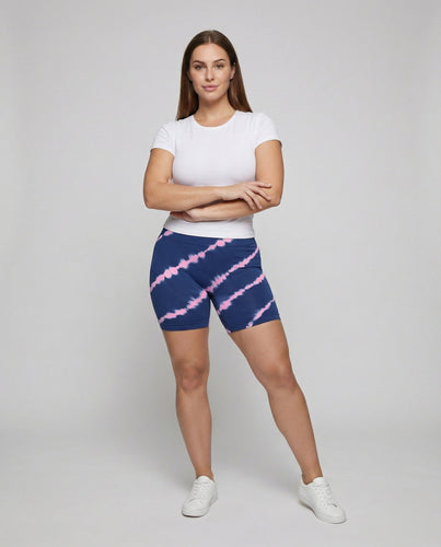 Damen taillenformende Radler-Leggings aus Jersey