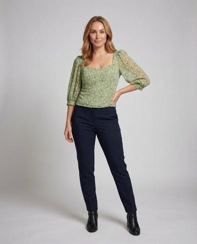 Damen Chiffonbluse Carmen Ausschnitt