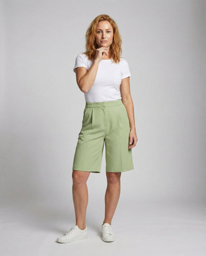 Damen Bermudahose High Waist Weit