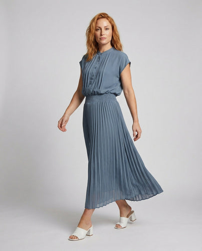 Damen Chiffon Zweiteiler mit Plisseerock - Arvani
