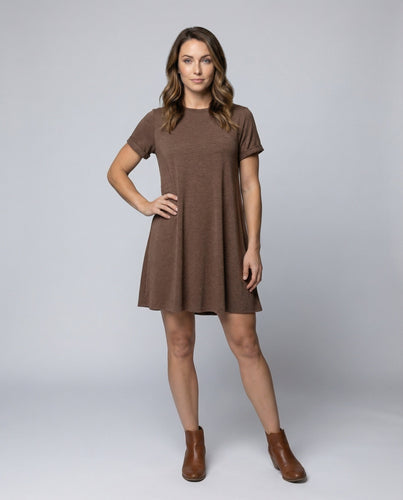 Damen Lässiges A-Linien Jerseykleid